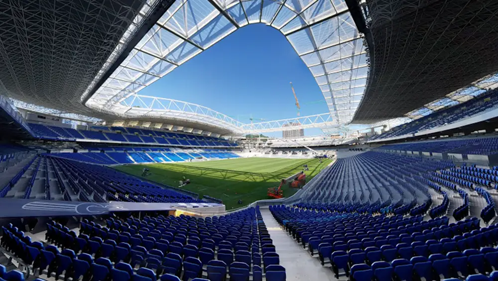 recubrimiento de barandados para las diferentes gradas reale-arena Anoeta